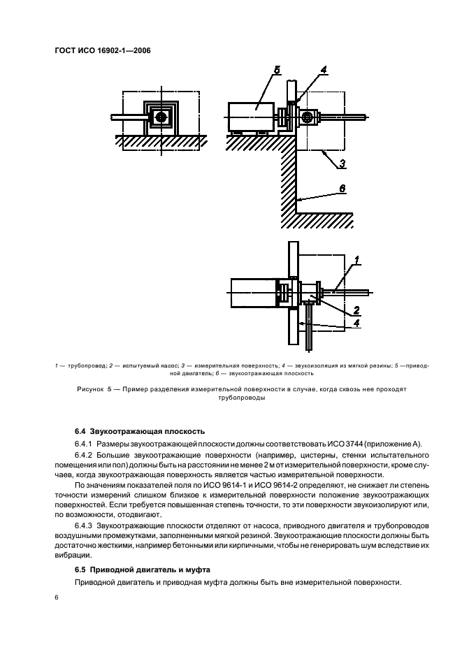 ГОСТ ИСО 16902.1-2006. Шум машин. Технический метод определения уровней звуковой мощности насосов гидроприводов по интенсивности звука. Страница 10