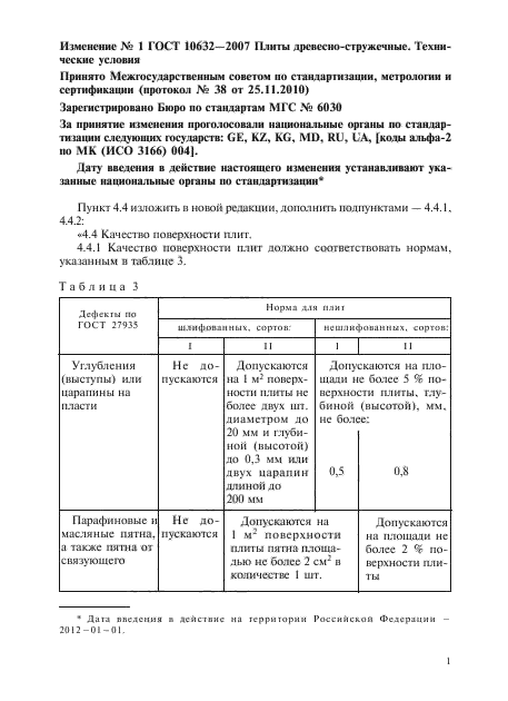 Изменение №1 к ГОСТ 10632-2007 - (2012-01-01)