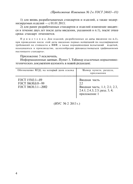 Изменение №2 к ГОСТ 24683-81 - (2013-01-01)