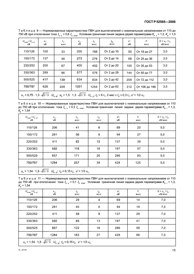 ГОСТ Р 52565-2006. Выключатели переменного тока на напряжения от 3 до 750 кВ. Общие технические условия. Страница 19